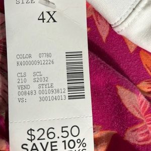 Catherine’s white 4x pants. I just took them out of the package to take pictures